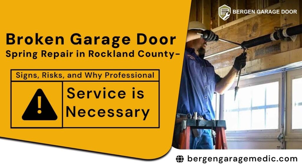 Broken Garage Door Spring Repair in Rockland County- Signs, Risks, and Why Professional Service is Necessary
